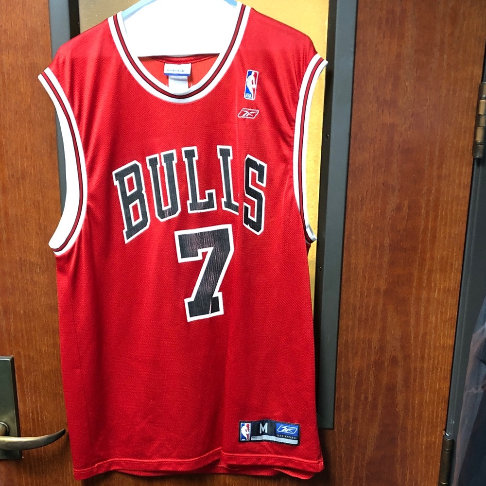 Reebok Bulls Red Basketball Jersey